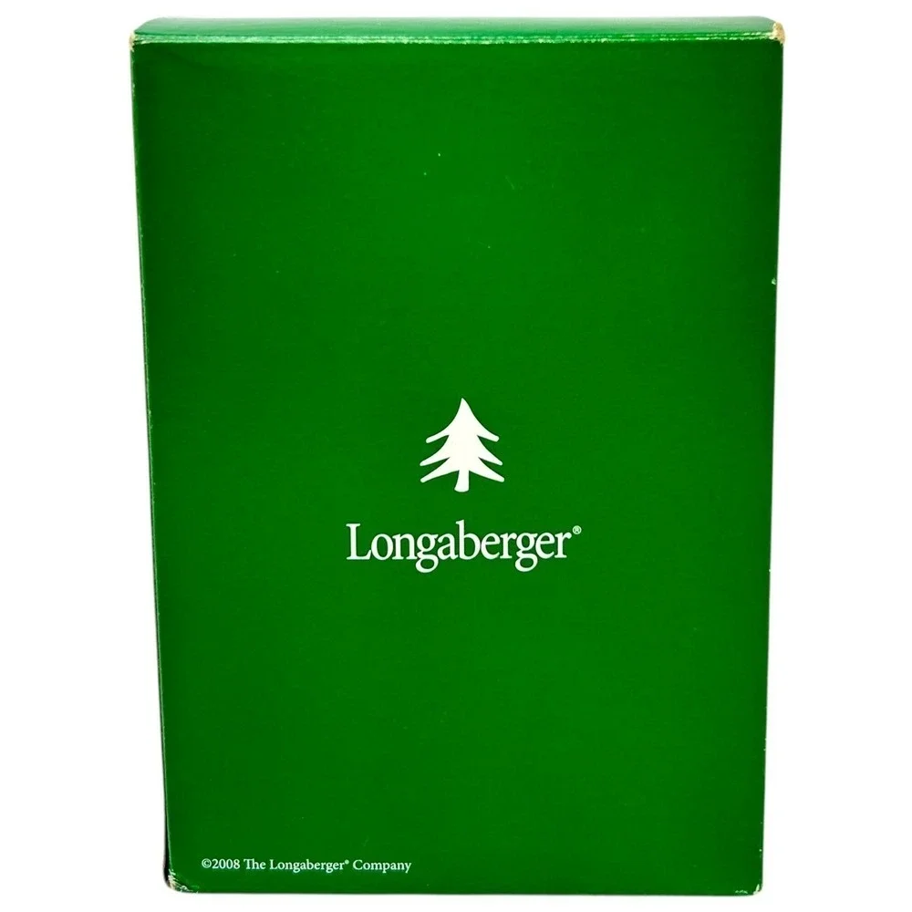 Longaberger LITTLE SHOPPER BASKET 2008 Tree Trimming Lid Liner Protector Tie-on
